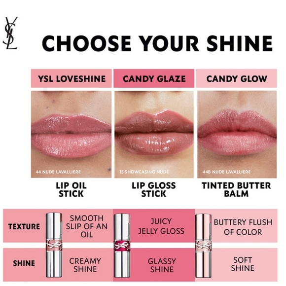 YSL Candy Glow Sheer Shine Color & Care Lip Balm: Pink Sunrise (1B), .04oz, NIB - Picture 7 of 8